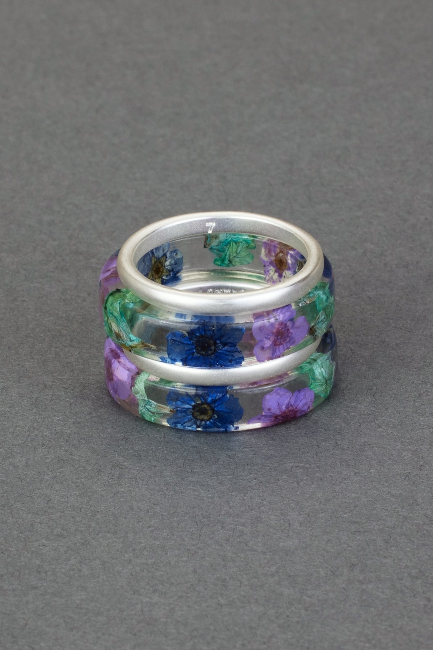 dried flower ring stack